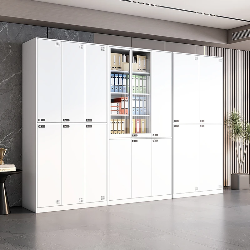 Steel 2 meters high staff locker locker locker factory workshop iron sheet change wardrobe dormitory with lock wardrobe door