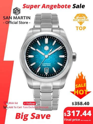 San Martin 39mm SN0144 ""JianZhan"" Gada reloj Miyota 9015 diseño Original vestido de estilo chino hombres relojes mecánicos automáticos