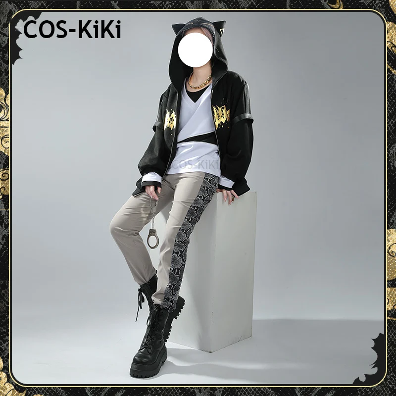 COS-KiKi Vtuber Luxiem Nijisanji Luca Kaneshiro Game Suit Cool Handsome Cosplay Costume Halloween Party Outfit Any Size