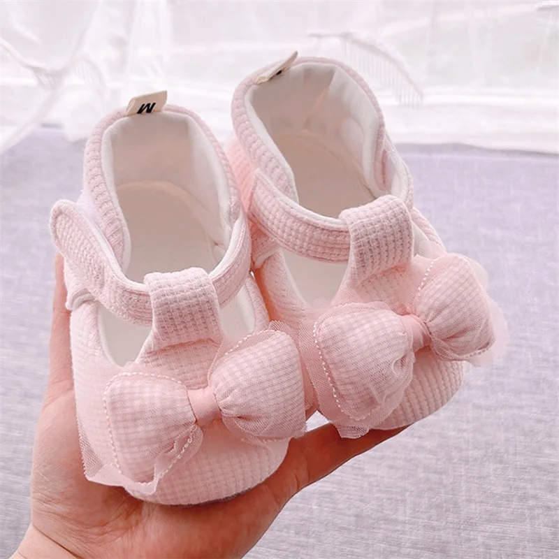 Sweety Baby Girl Spring Princess Shoes Cute Bowknot Non-Slip Soft Sole Adorable Fall Shoes Baby Casual Shoes