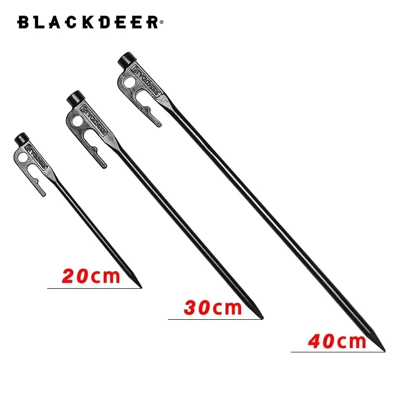 BLACKDEER Hook Stainless Steel Pegs 50C Tent Stakes Cast Steel Ground Nails 20cm 30cm 40cm Resist the storm and wind