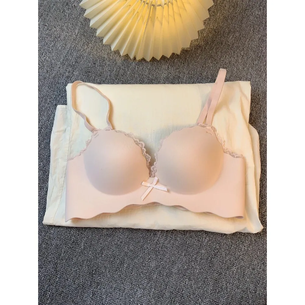 セクシー Soft Seamless Wireless Lace Bra 32‑38 For Ladies, Push‑Up Lift For Small Bust, No Empty Cup Sexy Daily Intimates Underwear