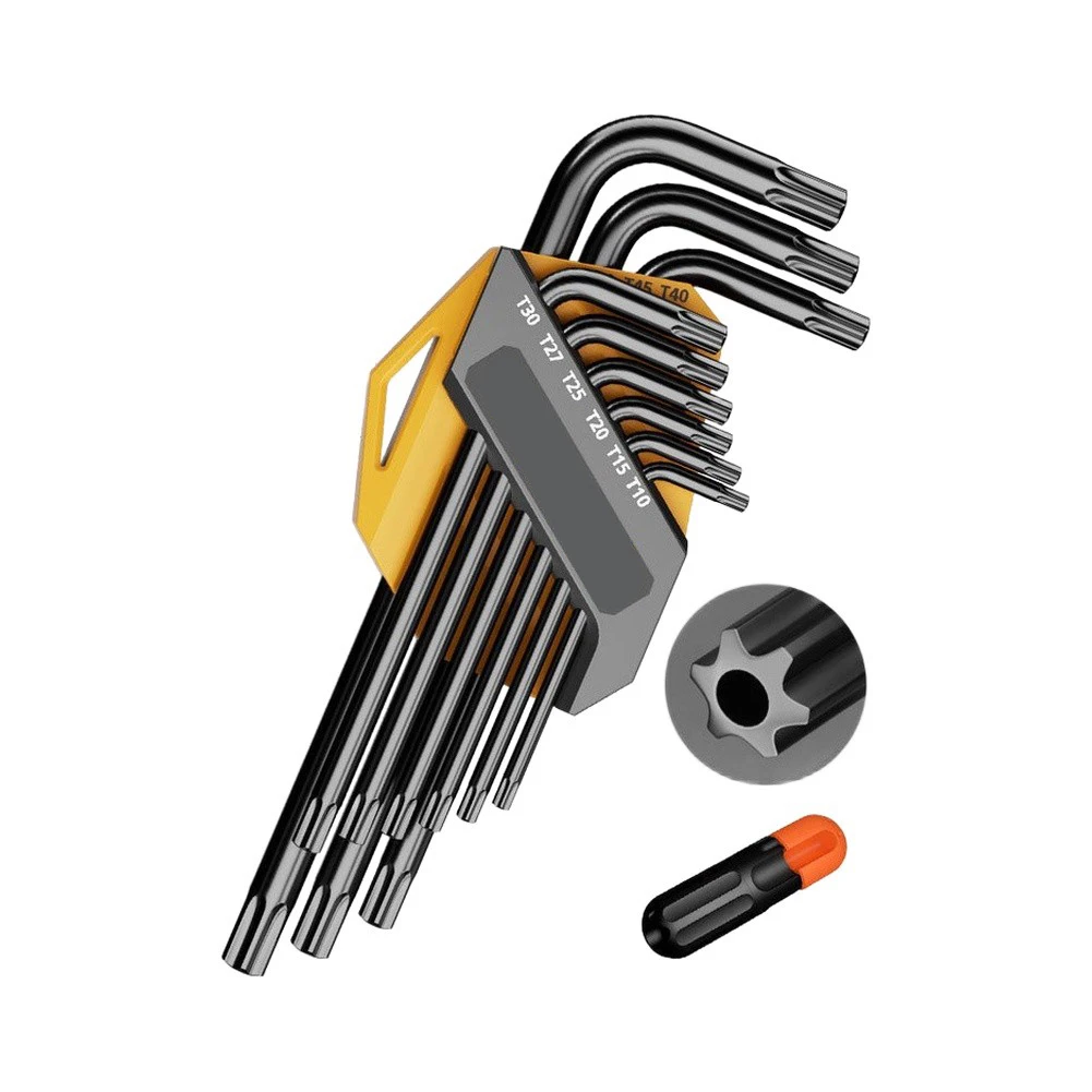 9/13pcs Inch & Metric Hex Key Set Extended Ball-Head Wrenches Ball End Long Wrench For Bicycle Repair Furniture Assembly Tools