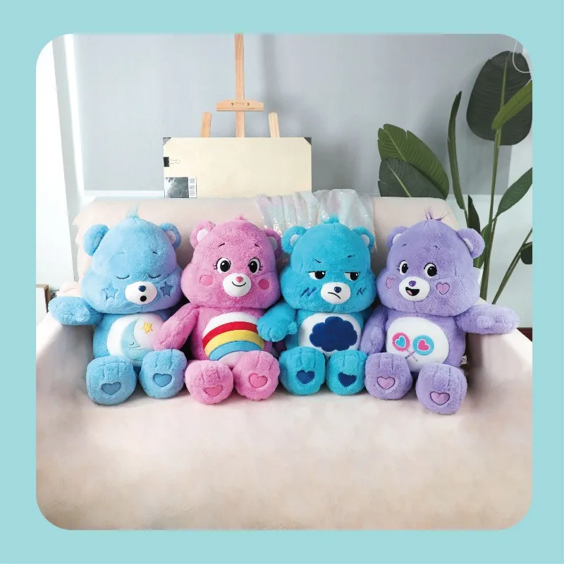 

Miniso CareBears Love Bear плюшевая игрушка кукла Радужный медведь натуральная 65 см рождественские подарки для девочек подарки на день рождения плюшевая большая кукла