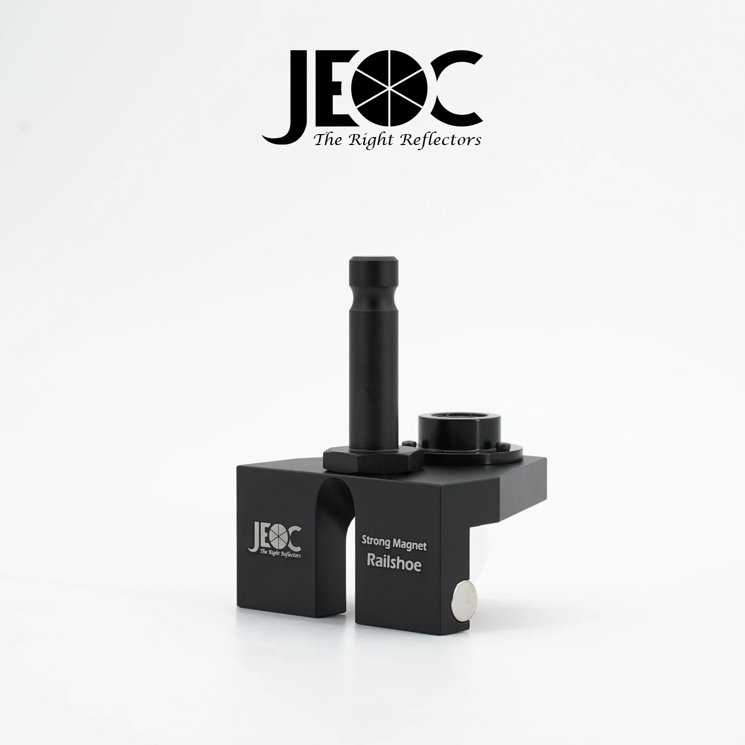 JEOC Magnetic Railshoe with Leica Spigot Mount, Monitoring Prism Base with Strong Magnet, for Railway Surveying  Topography