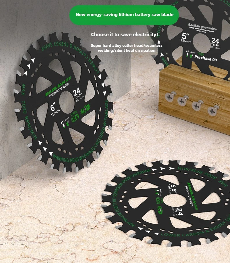 110mm/125mm/140mm/150mm Kreissäge Klinge Holzbearbeitung Wechselnden Zahn 4/5/6 zoll Schneiden Maschine Sägeblatt Energiesparende Typ – Detail 1