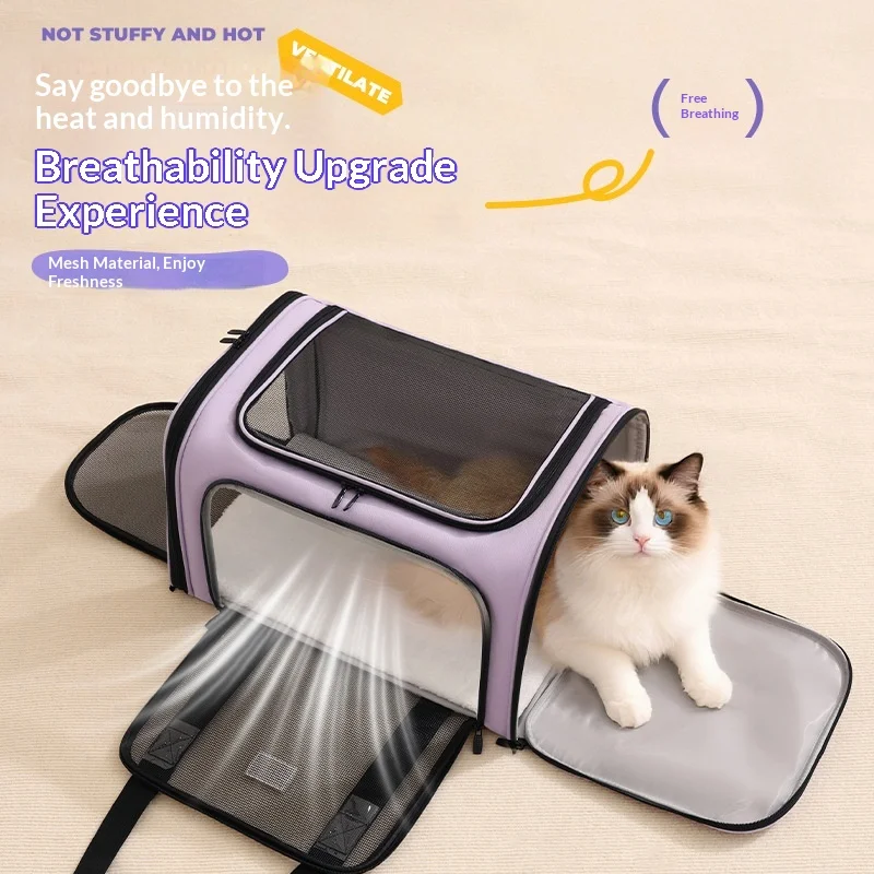Bolso de transporte portátil para gatos y perros, transpirable - imagen 4