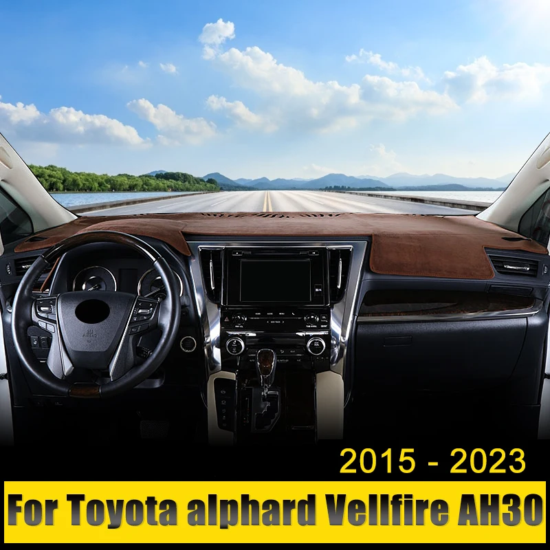 

For Toyota Alphard Vellfire 30 AH30 Hybrid 2015-2020 2021 2022 2023 Car Dashboard Cover Avoid Light Mat Sun Shade Anti-UV Carpet