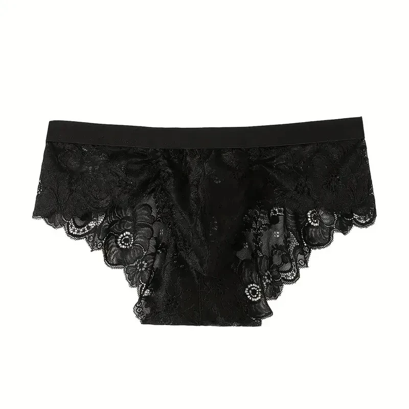 Man's Black Lace Briefs BF Gifts Live Show DJ Club Bar Costumes FKK Private Party Valentine Days