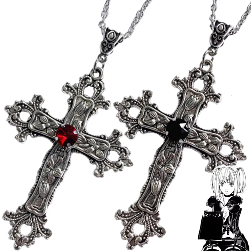 Y2K Crystal Cross Pendant Necklace Women Men Punk Gothic Clavicle Chain Choker Necklaces Aesthetic Fashion Jewelry Party Gift