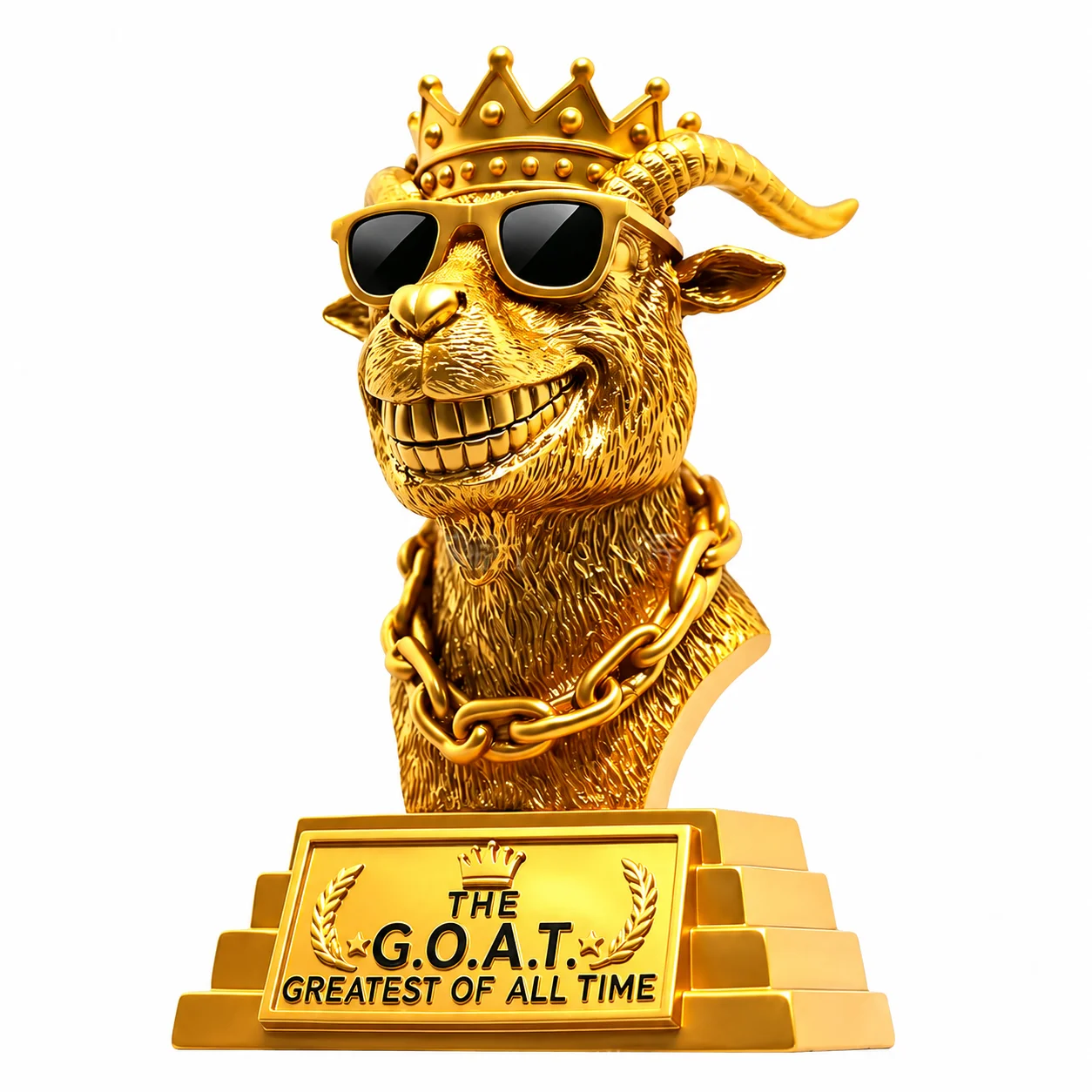 Athlete Muscle Goat Sculpture Creative Resin Animal Figurine for Sports Awards Corporate Gifts Home Decor Durable