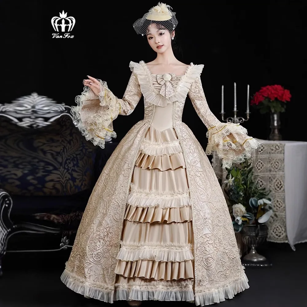 European medieval court dress female retro noble lady catwalk photo camera stage play performance clothes wholesale dance