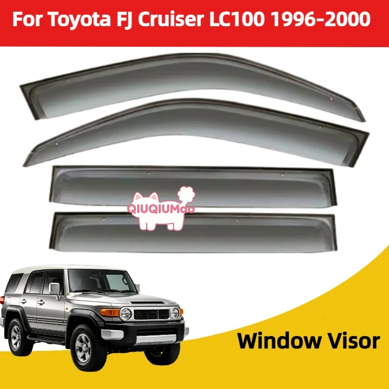For Toyota FJ Cruiser LC100 1996-2007 Window Visor Rain Guard Side Window Deflector Car Exterior Accessories