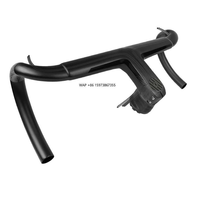 

T1000 Carbon Handle Bar Di2 Matte Black Compatible 31.8mm OD2 Full Internal Route 28.6 Carbon Integrated Handlebar Road