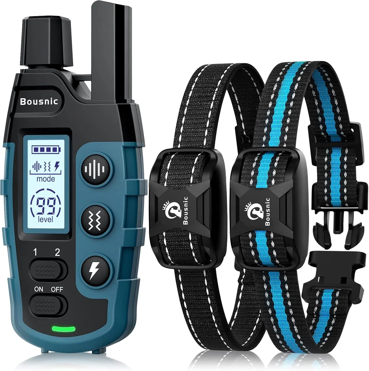 

Waterproof Dog Training Collar for Large Medium Small Dogs (5-120Lbs) with Remote, Beep, Vibration, Humane Shock Modes