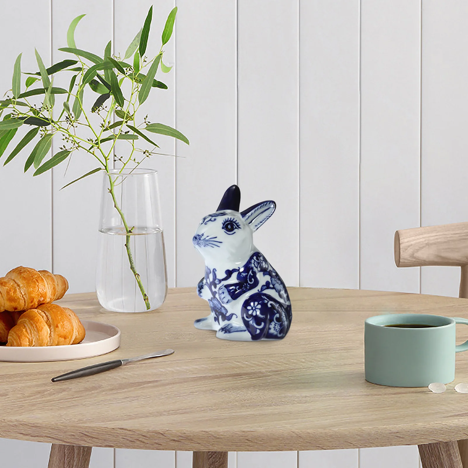 

Rabbit Sculptures Year of The Statue Chinoiserie Bunny Housewarming Decoration Animals