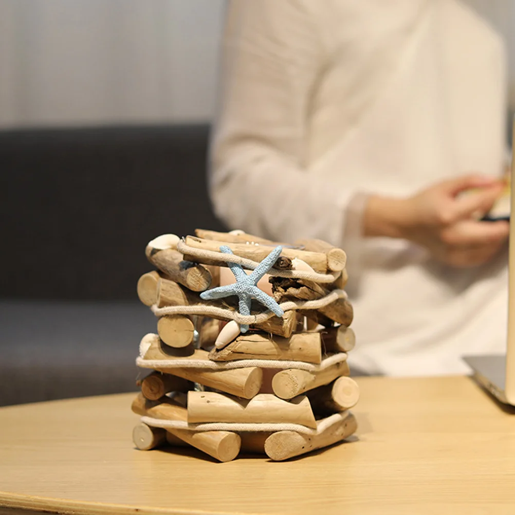 

Hydroponic Container Planter Accessory Stand Glass Flowerpot Desktop Wood Holder Car