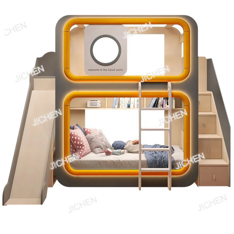 

Детские двухъярусные кровати для мамы и ребенка, одинаковой ширины, верхний и нижний ярусы, модель «Принцесса»