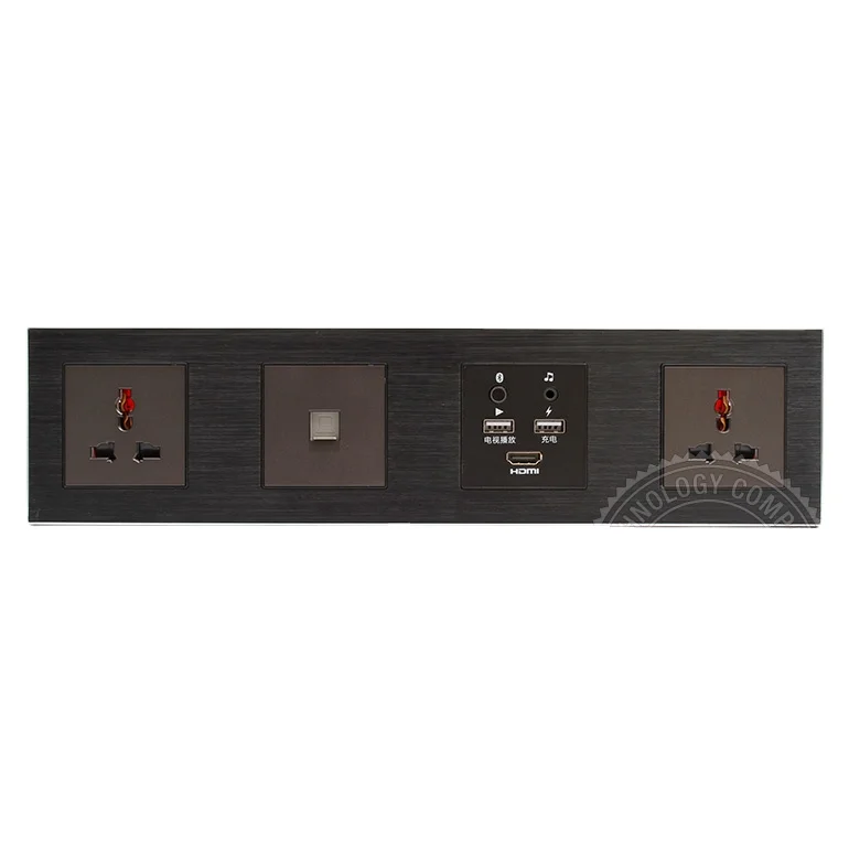 BT Audio USB Player e carregamento Media Hub, 4 conectado, Multi-Function, Wall Socket, Luxury Hotel Use