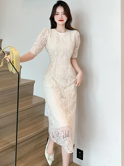 Aliexpress white lace dress best sale