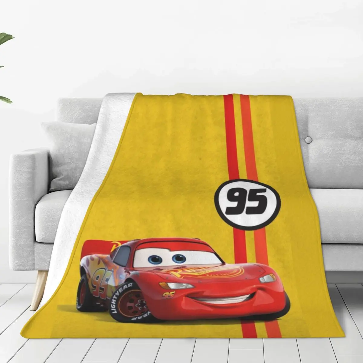 

Disney Pixar Cars Soft Flannel Throw Blanket - Cozy and Lightweight Fleece Blanket for Home, Travel, and Outdoor Use All Year