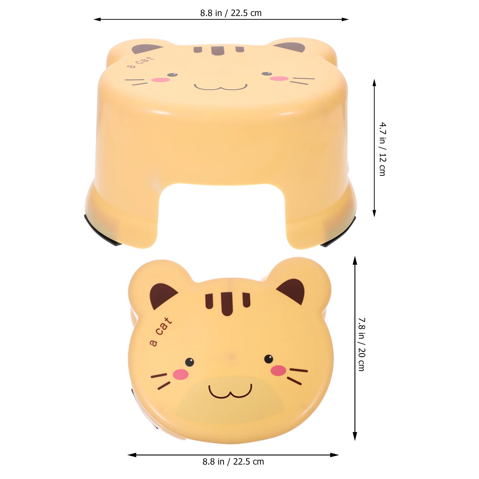 Cartoon Plastic Stool Footstool Short Non-slip Step Kids Bathroom Stools Small for Toddler