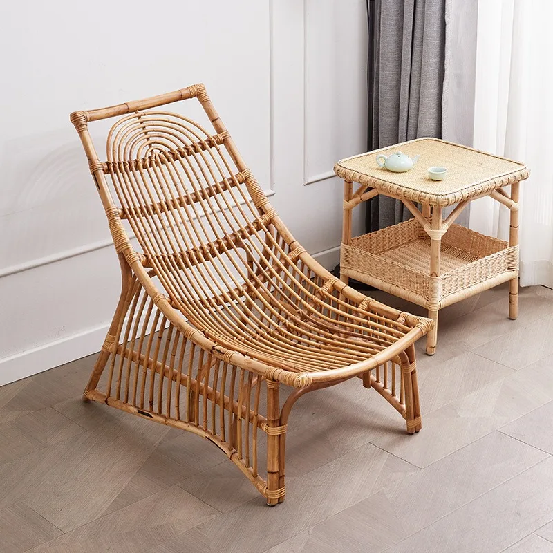 Nordic designer casual Indonesian plant rattan chair wabi-sabi wind B & B balcony single sofa chair