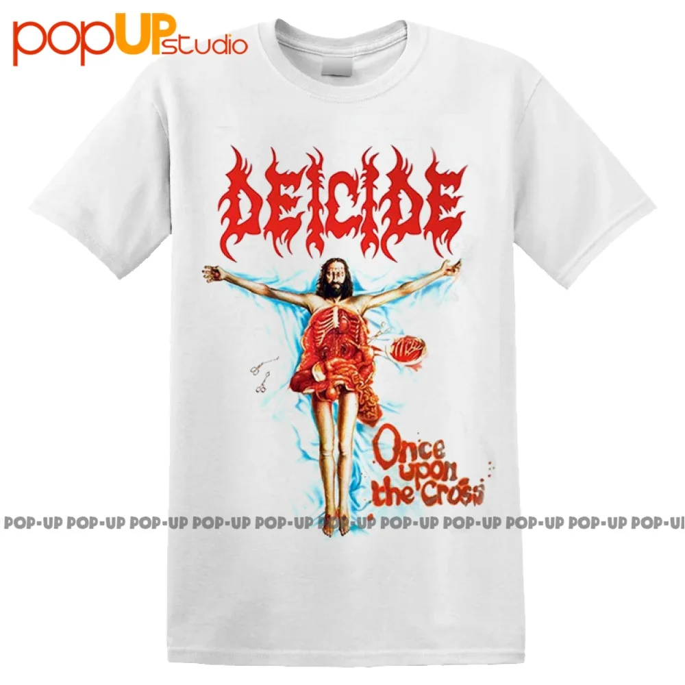 DEICIDE-Camiseta "Once Upon the Cross", color blanco