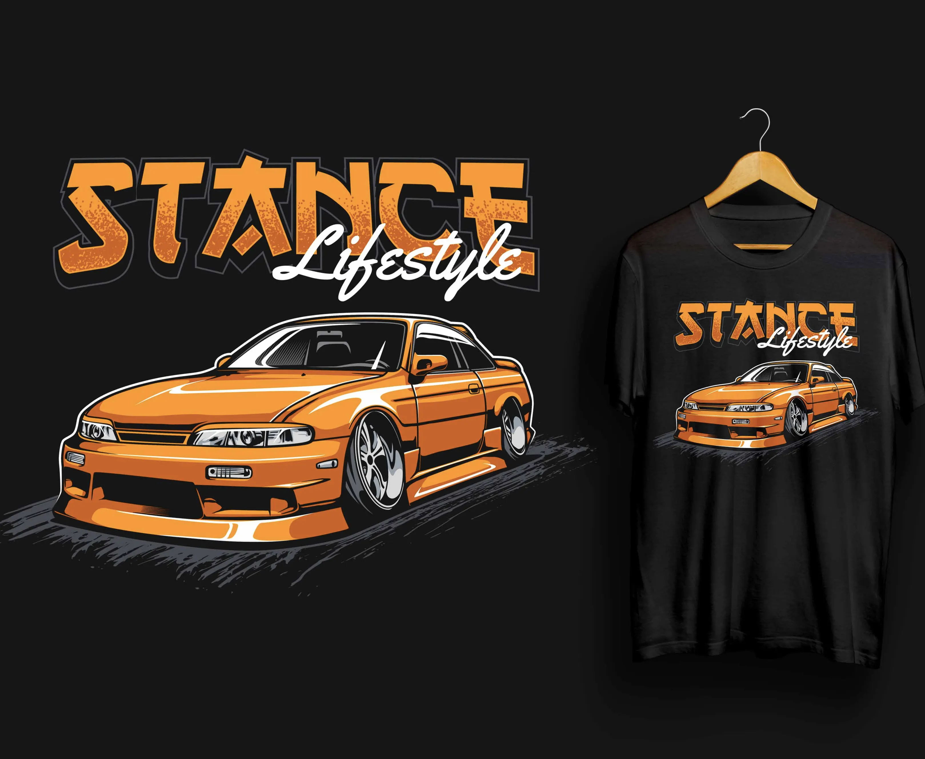 Japan Style Slammed Silvia S15 Louki Zenki Silvia S13 Drift King Cotton T-Shirt Men Short Sleeve JDM Car Sport Cartoon Boy Tees