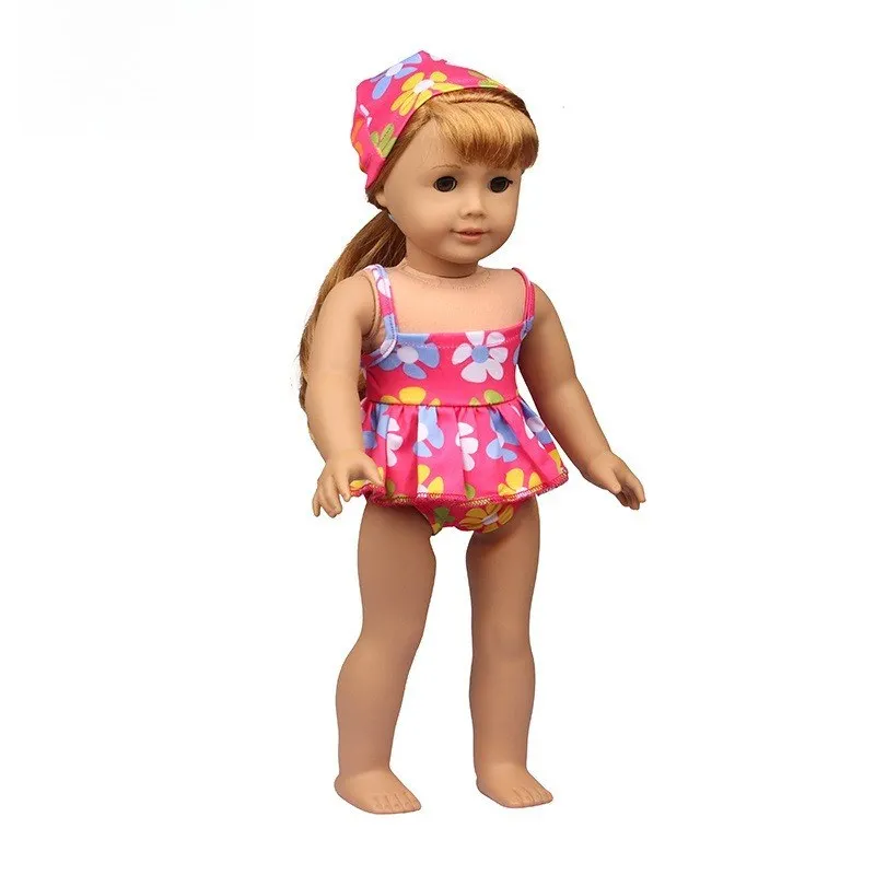 Accessoires de vêtements de poupée bjd de 18 pouces, ensemble de maillot de bain d'été pour poupée reborn
