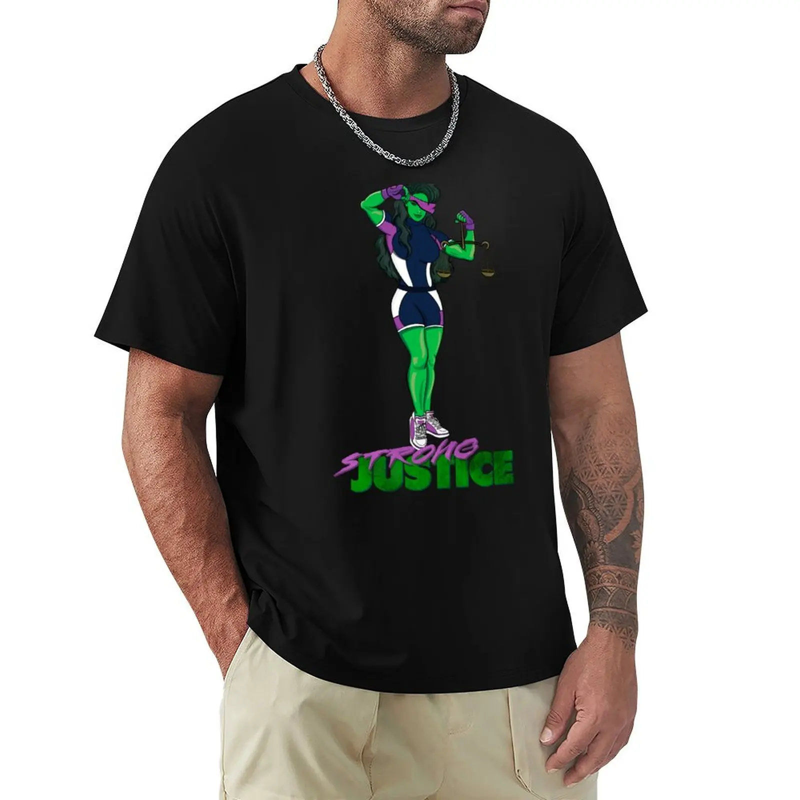Case of Strong Justice T-Shirt Work Casual Loose Fit T-Shirt