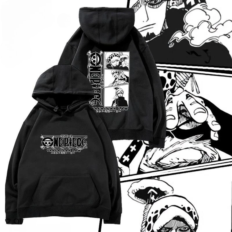 Аниме One Piece Water Law креативный принт осенне-зимняя комфортная плотная мужская высококачественная повседневная модная теплая уличная толстовка с капюшоном Аниме One Piece Water Law креативный принт осенне-зимняя комфортная плотная мужская высококачественная повседневная модная теплая уличная толстовка с капюшоном