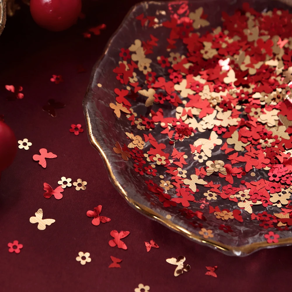5g Vintage Romantic Flower Butterfly Sequins Filling Epoxy Resin Glitter Flakes New Year Valentines Gifts Resin DIY Accessories