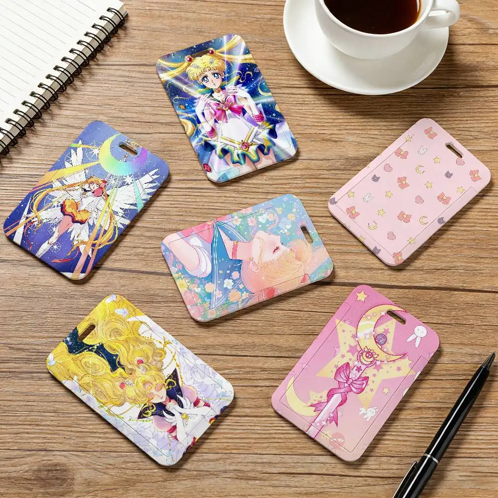 Anime S-Sailor M-Moon Kartenhülle, Visitenkartenetui für Geschäft und Arbeit, Unisex Kreditkarten- und Ausweishalter