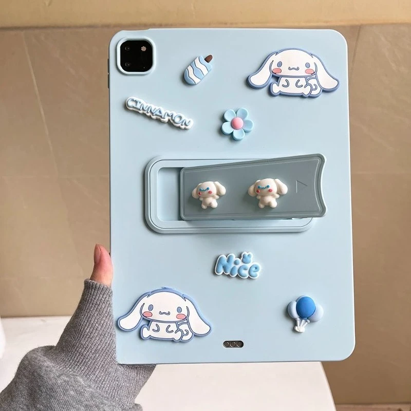 

Kawaii Cinnamoroll Silicone IPad Cover for IPad 9th 10.2in 5/6th 9.7 Mini6/7 8.3in Air8/7/6 Pro 11in Protective Case with Stand