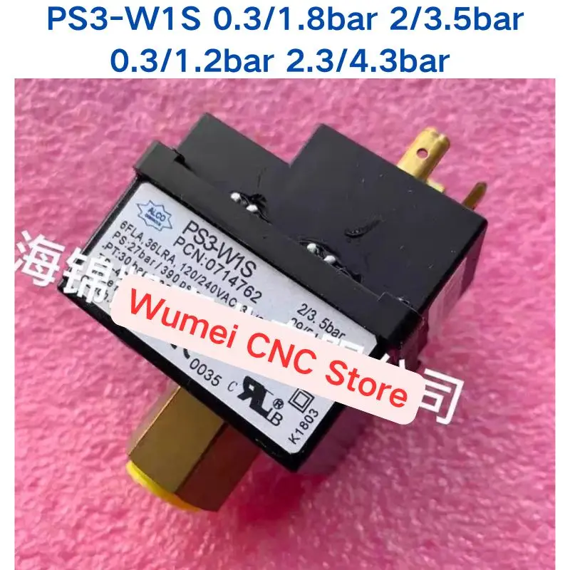 New Original Pressure switch PS3-W1S 0.3/1.8 2/3.5 0.3/1.2 2.3/4.3bar Brand new bulk without separate outer packaging box