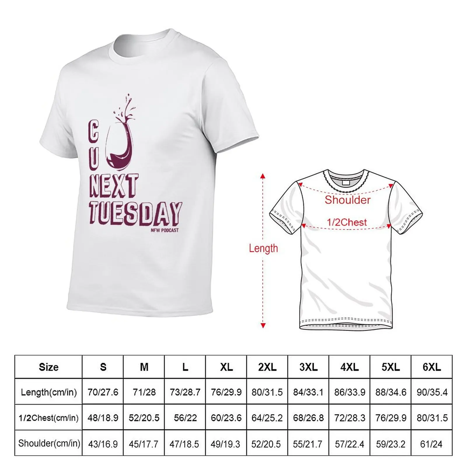 تي شيرت قطني U Tuesday C t Wine Next للرجال تي شيرت رجالي 100% قميص عادي للعشاق #2
