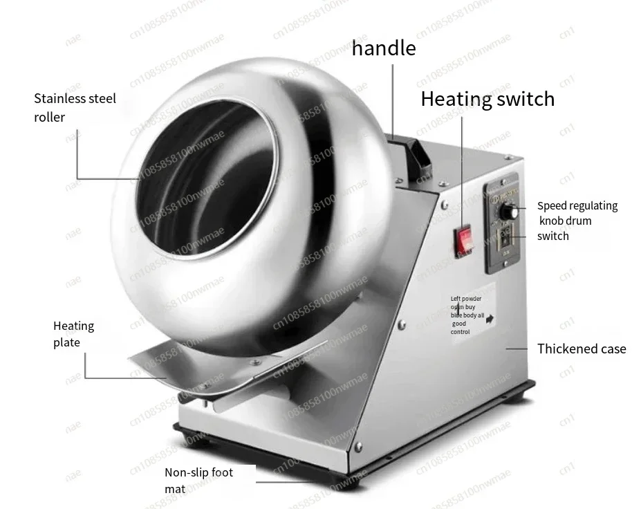 Chocolate Coating Machine, Commercial Candy Coating Machine, Biscuit Pastry Coating Machine