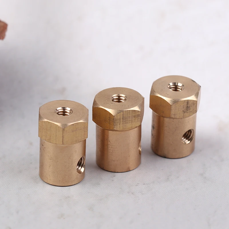 1Pc Wheel Hex Coupling Coupler With Screws Brass Sleeve Adapter Tire Connector 3/4/5/6/7/8MM For RC Boat Car Spare Parts