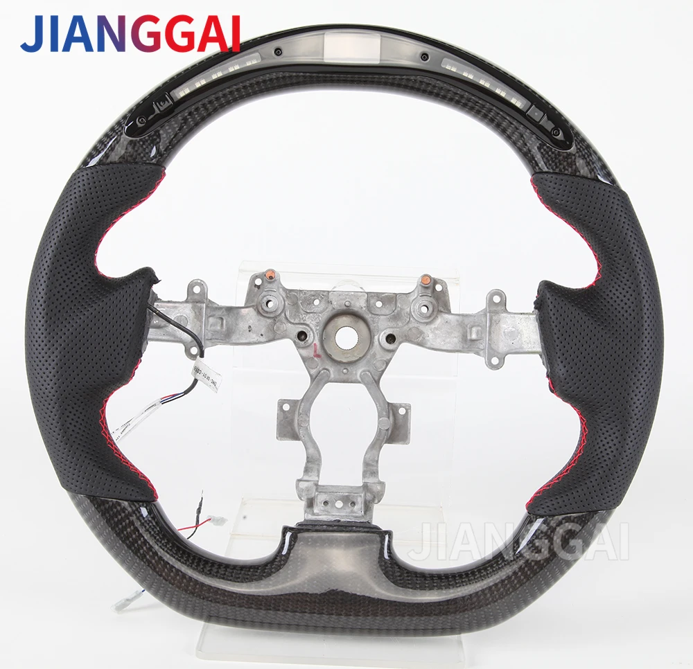 

Carbon Fiber LED Steering Wheel for Nissan GTR R35 2007-2016 Perforated Leather Steeering Wheel Customized Racing Wheel