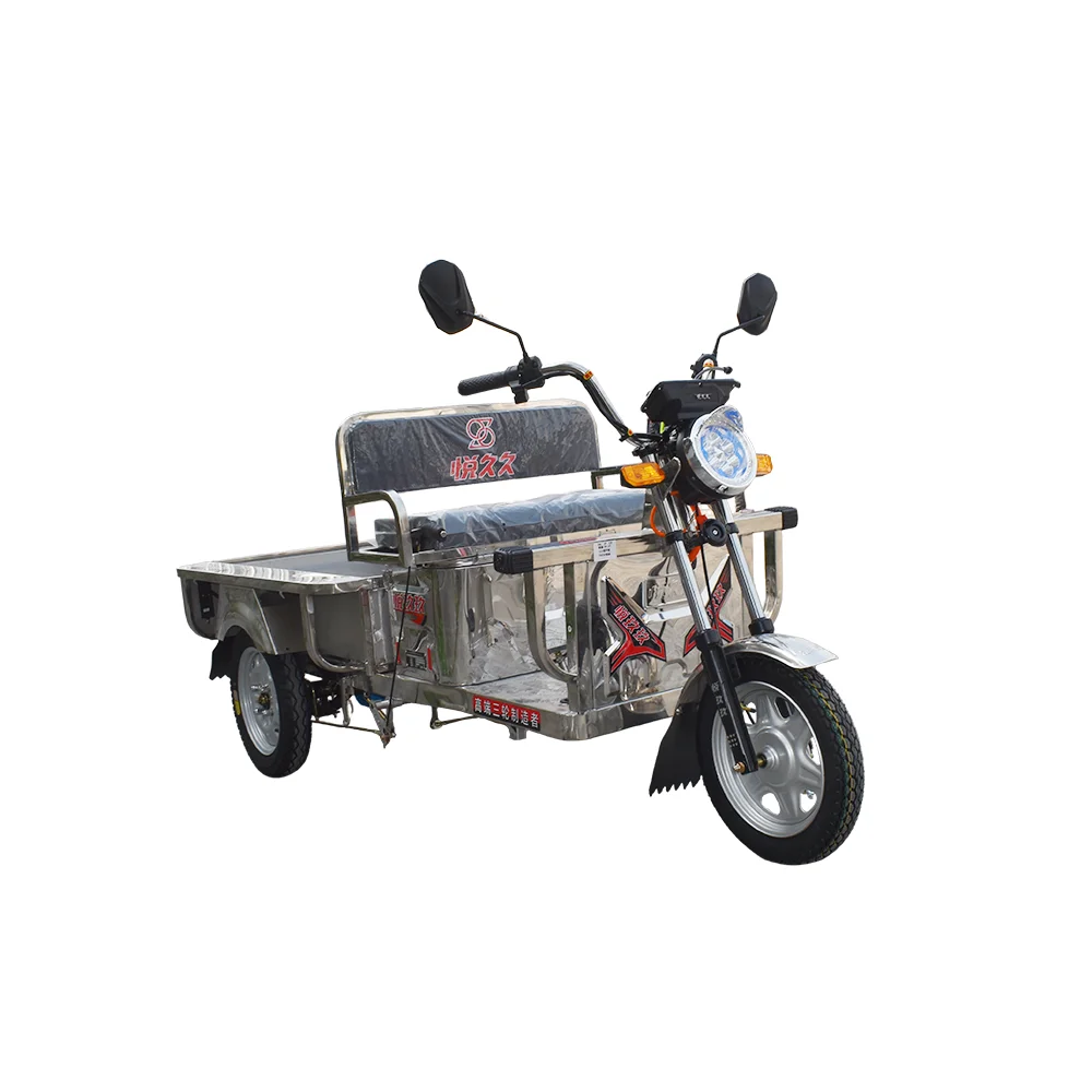Factory Direct 1.22m New 3-Wheel Cargo Motorcycle Tricycle For Adults Electric Open Body Wholesale Cheap Price Passenger Use