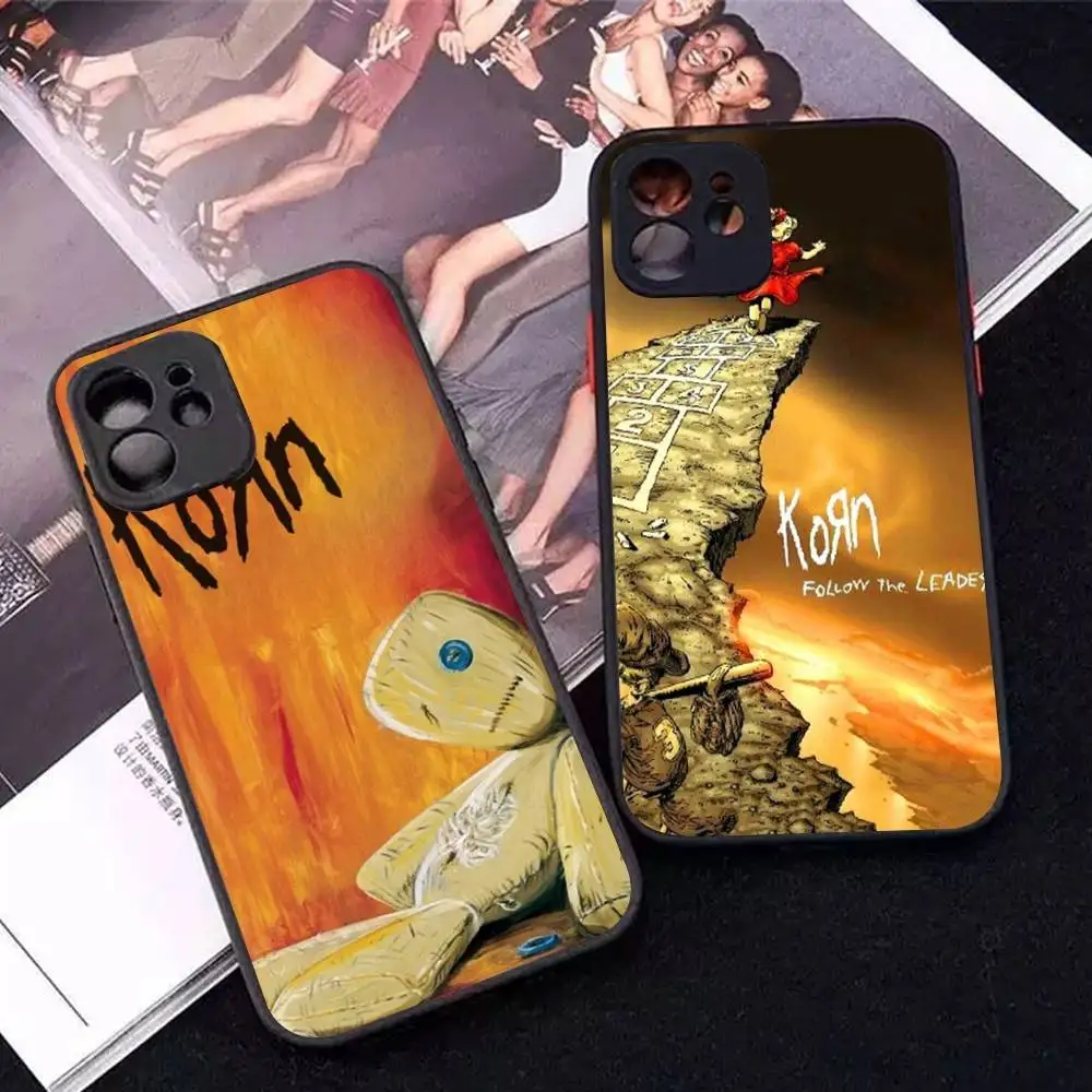 

Classic Metal Band K-Korn Phone Case For IPhone 16e 16 15 14 13 12 11 Pro Max X XS Max Plus Matte Clear