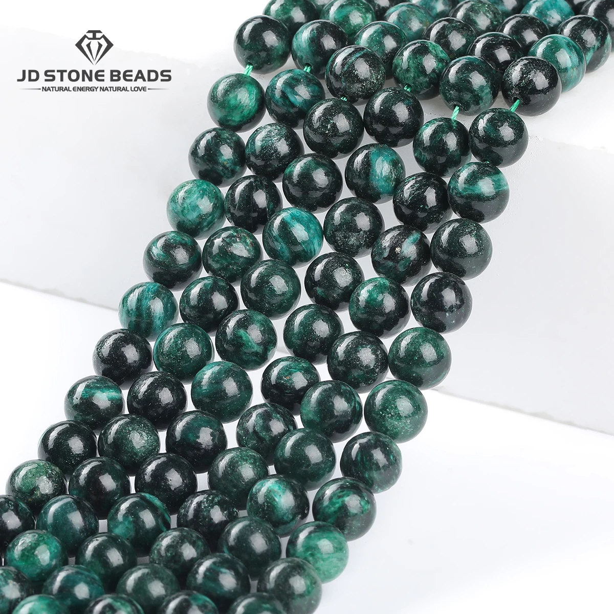 

Genuine Natural Chlorite Stone Beads Round Loose Spacer Gemstone Beads For Jewelry Making DIY Bracelet Necklace Accessory