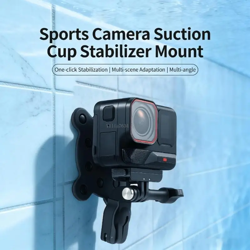  Compactly Portable Suction Cup Grip Mount For Action And Similar Cameras Enabling Freeing Hands Stable Footage Capturing