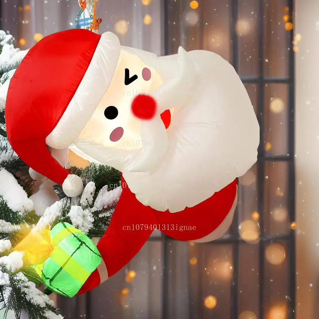 

Новые рождественские украшения, товары для рождественской вечеринки, мультяшная светящаяся надувная модель Санта-Клауса