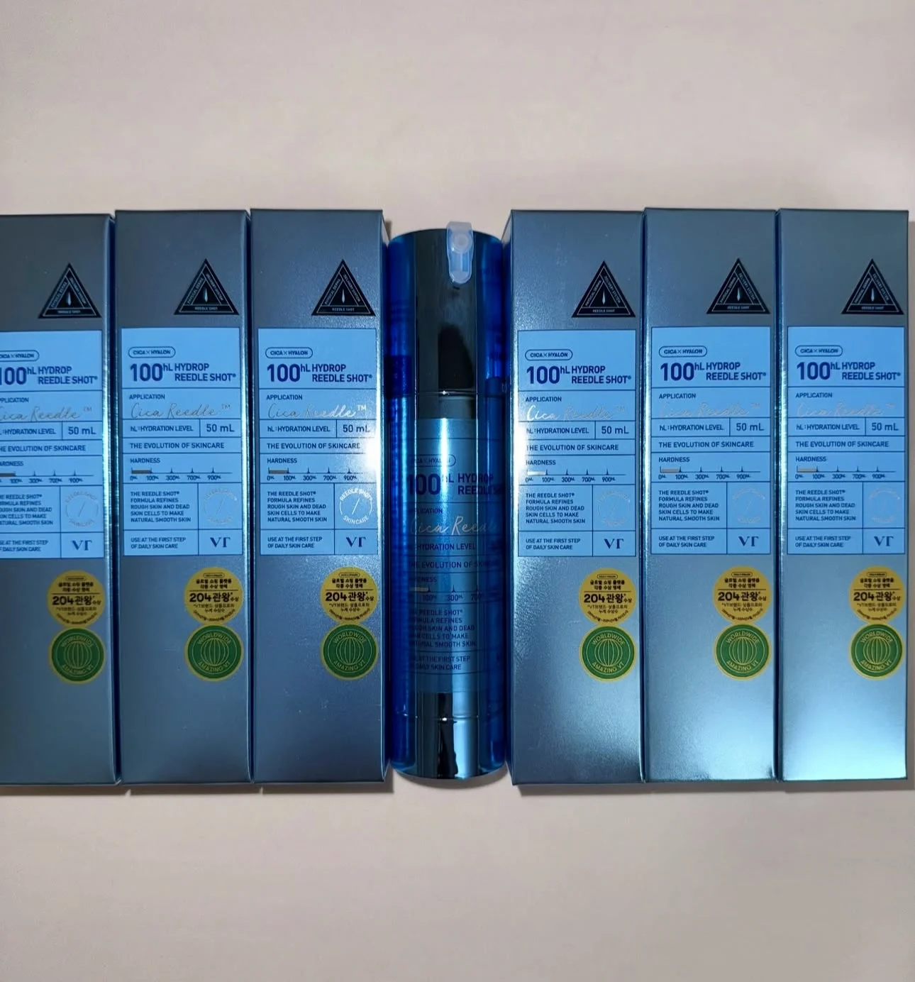 VT Cosmetics Hydrop Reedle Shot 100hL 300hL Serum Microneedle Hydrate Centella Asiatica Essence 50ml, Esencia con Niacinamida para el Cuidado Facial