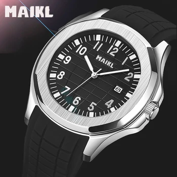 MAIKL Top Luxury Brand Male Quartz Watches Silicone strap Date Watch For Men Waterproof Sport Clock Male Relogio Masculino