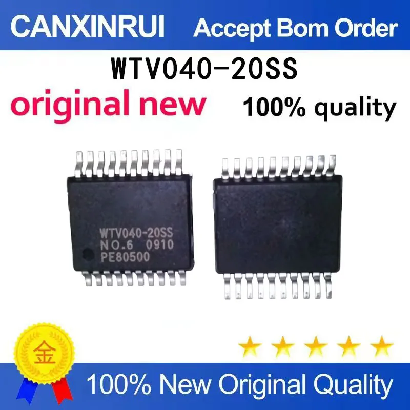 (5-100 pieces)Brand new original WTV040-20SS voice chip, music IC, voice IC chip