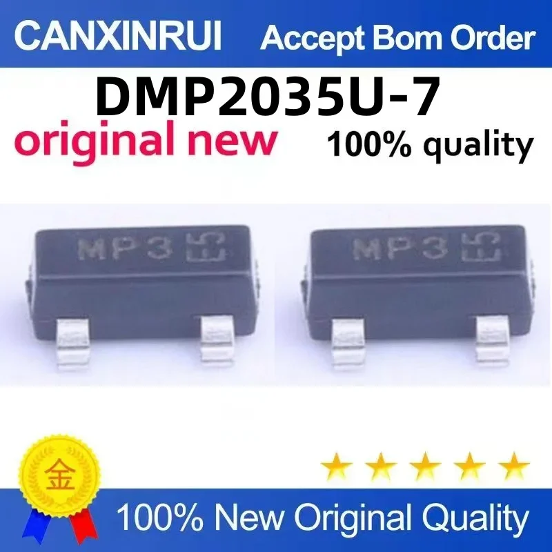 (5-100 pieces) New DMP2035U-7 SMT SOT23 silk screen MP3 P-channel MOSFET