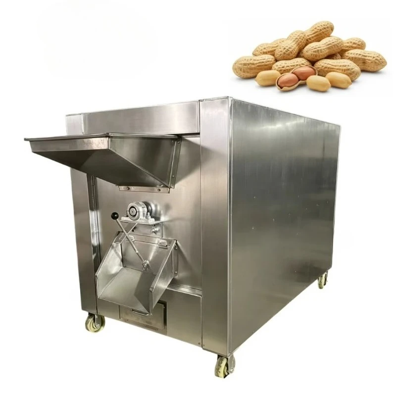 2026 Gas Nut Stainless Steel Rotary Drum Nut Roaster Peanut Roasting Cooking Small Roasting Machine for Beans Roaster